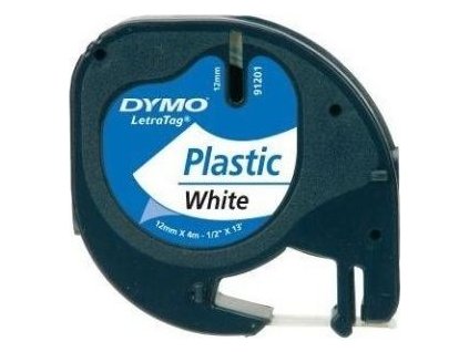 páska DYMO 59422 LetraTag White Plastic Tape (12mm)