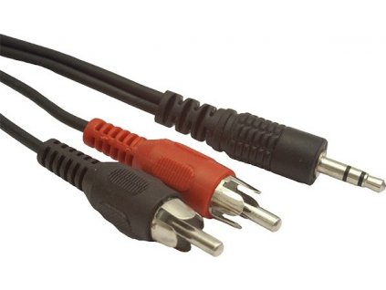 kábel audio prepájací z jack 3,5 mm na 2x RCA (Cinch) 2.5m CABLEXPERT
