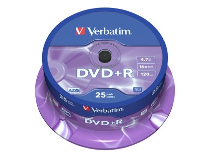 DVD+R VERBATIM 4,7GB 16X 25ks/cake