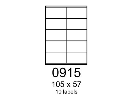 etikety RAYFILM 105x57 univerzálne biele R01000915A (100 list./A4)