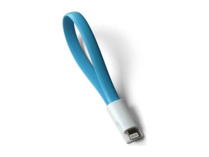 Mini Magnetický USB nabíjací kábel modrý 225mm BELLAPROX s lightning konektorom