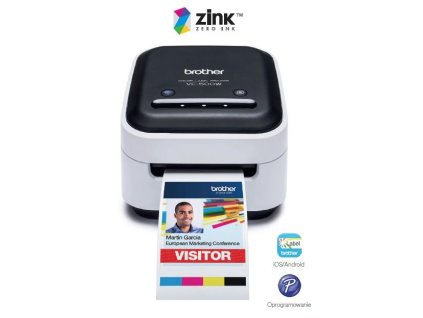 Tlačiareň štítkov BROTHER FOTO - VC500W - WIFI, USB, farebná bez atramentu - integrovaná rezačka