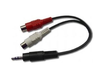 kábel audio z jack 3,5 mm na 2 x RCA samica (Cinch) 0,2 m CABLEXPERT