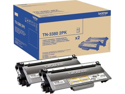 toner BROTHER TN-3380 TWIN HL-5440D/5450DN/5470DW/6180DW, DCP-8110DN/8250DN, MFC-8510DN/8520DN/8950DW (2x 8000 str.)
