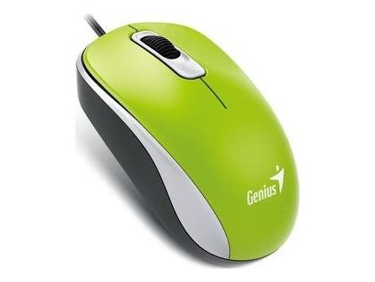 Myš  Genius DX-110 1000 DPI, káblová  USB, zelená