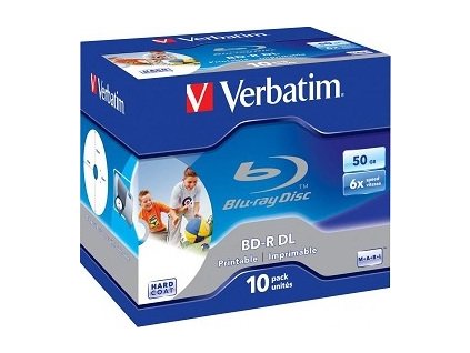 BD-R DL VERBATIM 50GB Printable 6X 10ks jewel box