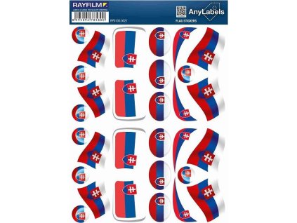 etikety RAYFILM STICKERS - nálepky vlajky (SK) 30ks/1 list *RP01050021SK