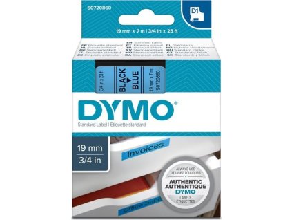 páska DYMO 45806 D1 Black On Blue Tape (19mm)