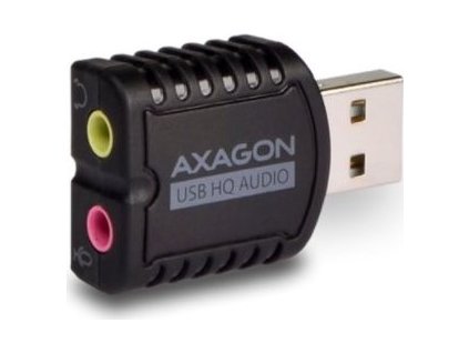 AXAGON ADA-17 USB mini audio, redukcia USB na 2x 3,5mm Jack (slúchadlá + mikrofón) HQ audio, 24-bit/96kHz