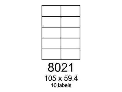etikety RAYFILM 105x59,4 univerzálne biele R01008021A (100 list./A4)