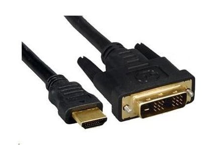 PREMIUMCORD HDMI - DVI-D 2m kábel (M/M, pozlátené kontakty, tienený)