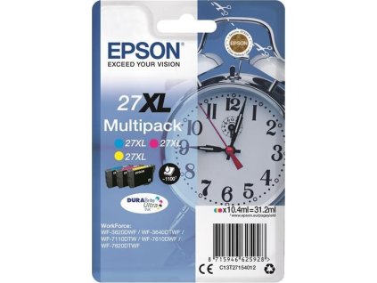 Atrament EPSON Multipack 3-farebný "budík" 27XL DURABrite Ultra Ink