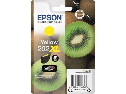 Atramentová tyčinka EPSON Singlepack "Kiwi" Yellow 202XL Claria Premium Ink 8,5 ml