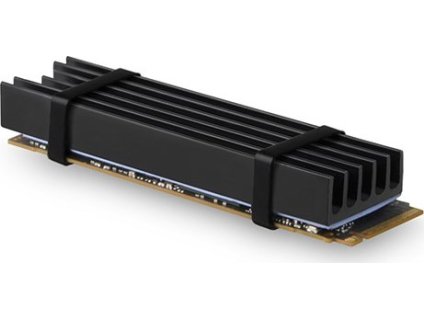 AXAGON CLR-M2L10, hliníkový pasívny chladič pre M.2 2280 SSD, výška 10 mm