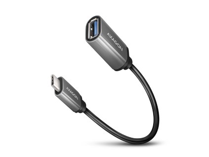 AXAGON RUCM-AFAC, káblová redukcia USB-C (M) <-> USB-A (F), 20cm, USB 3.2 Gen 1, 3A, ALU