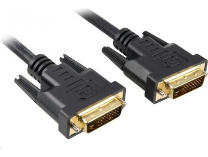 Prepojovací kábel PREMIUMCORD DVI na DVI 2 m (DVI-D, M/M, dual link)