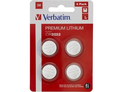 VERBATIM Lithium baterie CR2032 3V 4ks v balení