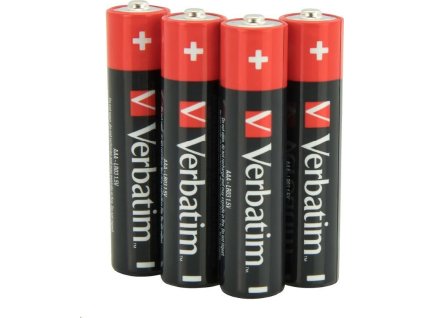 VERBATIM Alkalické baterie AAA, 4 Pack - Shrink, LR3