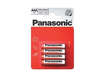 PANASONIC Zinkouhlíkové baterie Red Zinc R03RZ/4BP EU AAA 1,5V (Blistr 4ks)