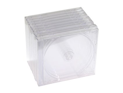 Obal na 1CD 10ks/balenie,  priehľadný s priehľ.trayom, 10,4mm
