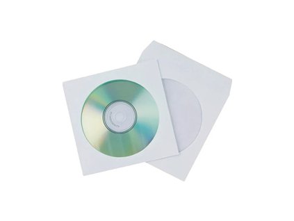 Papierová obálka na 1CD 100ks/bal.s okienkom, s lep. záložkou