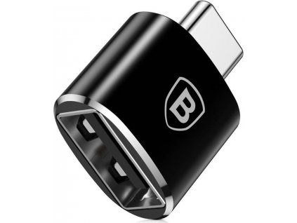 Baseus Exquisite Adaptér USB-C samec na USB samica 2,4A, čierny