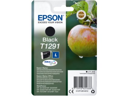 Čierny atrament EPSON "Apple" Black T1291 DURABrite Ultra Ink (11,2 ml)