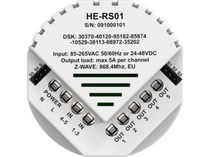 HELTUN Relay Switch Quinto (HE-RS01), Z-Wave relé modul 5x5A