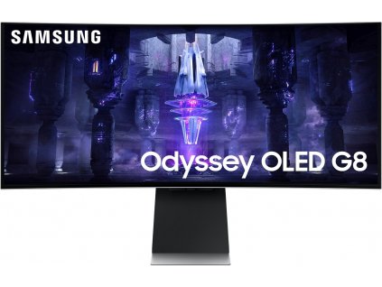 SAMSUNG MT LED LCD Gaming Smart Monitor 34" Odyssey G8 Neo - OLED QHD, prohnutý,1000R,240Hz, 0,1ms,BT,Wifi,Pivot