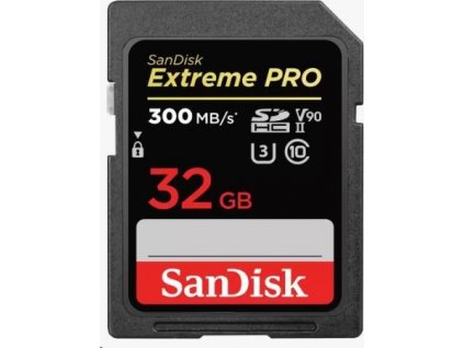 Karta SanDisk SDHC 32GB Extreme PRO (300 MB/s, Class 10, UHS-II U3 V90)