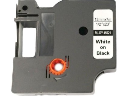 Páska Xerox kompatibilná s DYMO, 45021, S0720610,12 mm x 7 m, biela tlač / čierny podklad, D1 - ALLPRINT