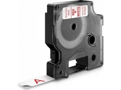 Páska Xerox kompatibilná s DYMO 45015, S07205500, 12 mm x 7 m, červená tlač / biely základ, D1 - ALLPRINT