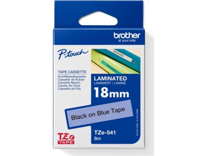 BROTHER TZE541 - kazeta TZ šířky 18mm, laminovaná TZE-541, modrá/černé písmo