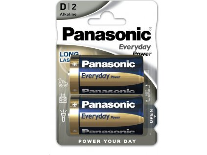 PANASONIC Alkalické baterie Everyday Power  LR20EPS/2BP D 1,5V (Blistr 2ks)