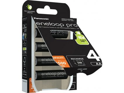 PANASONIC eneloop Pro Nabíjecí Baterie AA 2500mAh 1,2V  HR-3UWXB-4BP (Blistr 4ks)