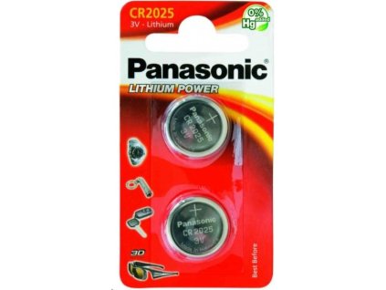 PANASONIC Lithiová baterie (knoflíková) CR-2025EL/2B  3V (Blistr 2ks)