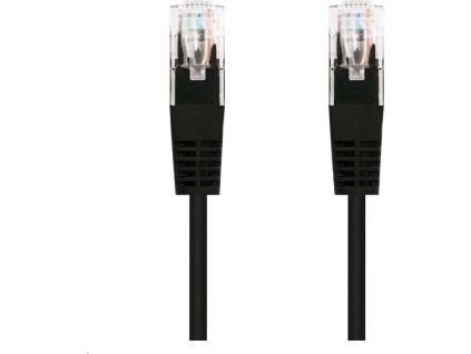 C-TECH kabel patchcord Cat5e, UTP, černý, 0,25m