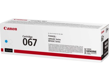 Canon TONER 067 azurová pro i-SENSYS LBP631Cw, LBP633Cdwa, MF651Cw, MF655Cdw, MF657Cdw (1250 str.)