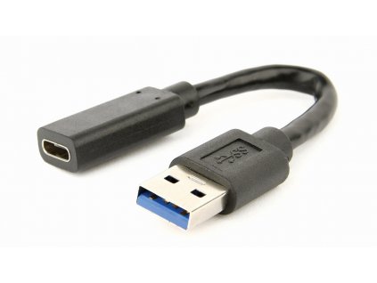 redukcia USB 3.1 AM to Typ C F, 10 cm, čierna