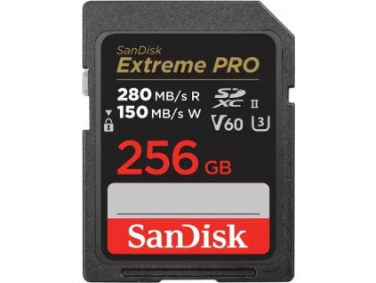 SanDisk SDXC karta 256GB Extreme PRO (280 MB/s Class 10, UHS-II V60)