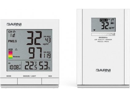 GARNI 204 OneCare měřič kvality vnitřního vzduchu s bezdrátovým čidlem