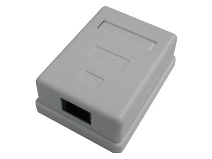 DATACOM Jednozásuvka nad omítku-1xRJ45, Cat5e UTP