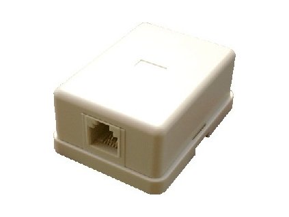 DATACOM Tel. jednozásuvka nad omítku - 1 x RJ11