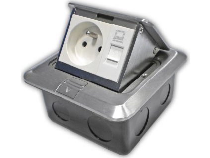 DATACOM Zásuvka PODLAHOVÁ (1xRJ45 Cat5e+230V)