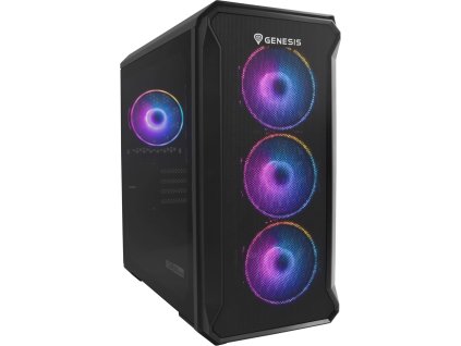 Počítačová skříň Genesis IRID 503 ARGB V2/Micro Tower/Transpar./Černá