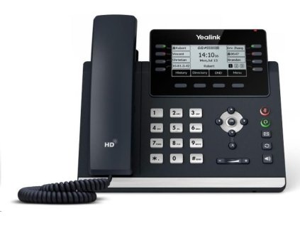 IP telefón Yealink SIP-T43U, 3,7" grafika 360x160, 2x RJ45 10/100/1000, PoE, 12x SIP, 2x USB, bez adaptéra