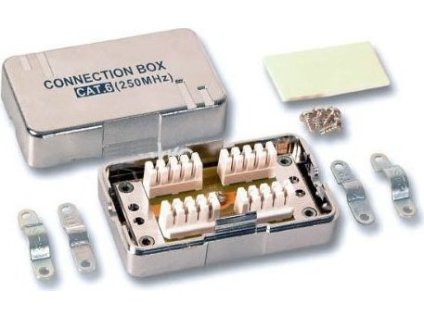 PremiumCord Propojovací box pro kabely Cat.6, narážecí, stíněný