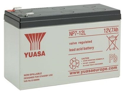 Baterie - YUASA NP7-12L (12V/7Ah - Faston F2 250), životnost 5let