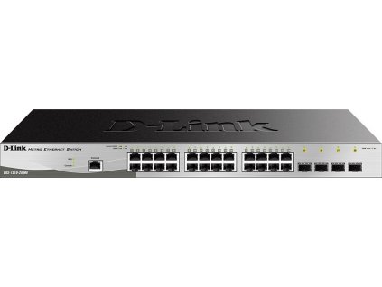 D-Link DGS-1210-28/ME 28-Port Gigabit Metro Ethernet Smart Switch, 24x GbE, 4x SFP, fanless