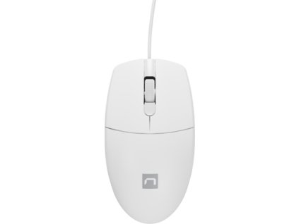Natec optická myš RUFF 2/1 000 DPI/Kancelářská/Optická/1 000 DPI/Drátová USB/Bílá
